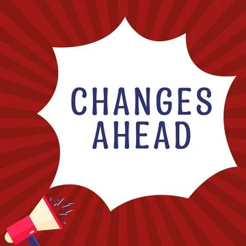 Handwriting text Changes Ahead. Business overview to replace with or exchange 스톡 일러스트
