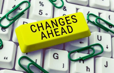 Handwriting text Changes Ahead. Business overview to replace with or exchange Stock Photos