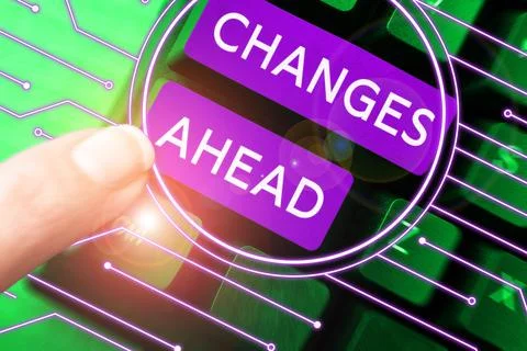 Handwriting text Changes Ahead. Business approach to replace with or exchange Stock Photos