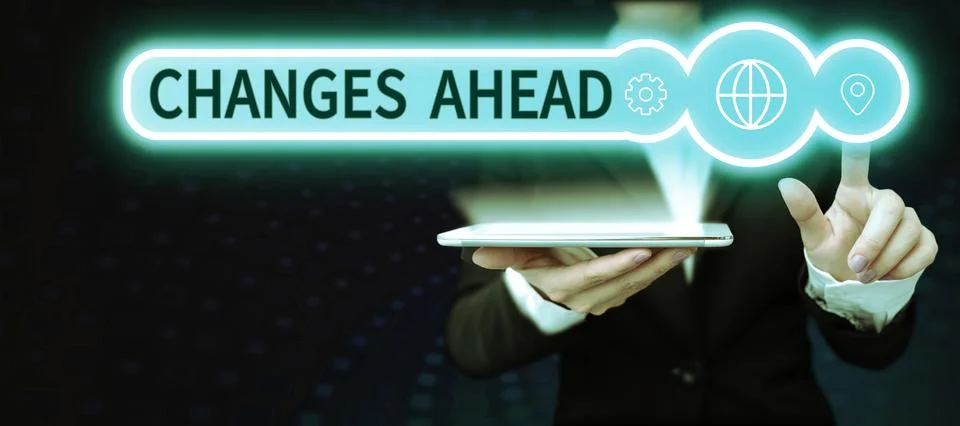 Handwriting text Changes Ahead. Word for to replace with or exchange for another Stock Photos