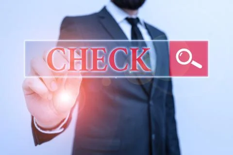 Handwriting text Check. Concept meaning Mark Click on a box in order to select a Stock Photos