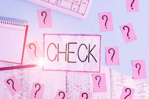 Handwriting text Check. Concept meaning Mark Click on a box in order to select a Stock Photos
