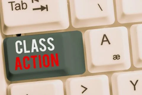 Handwriting text Class Action. Concept meaning lawsuit filed by small group Stockfoto's