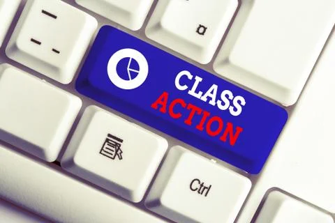 Handwriting text Class Action. Concept meaning lawsuit filed by small group Stockfoto's