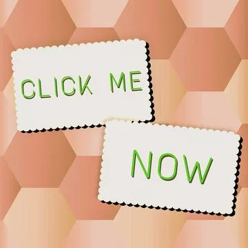 Handwriting text Click Me Now. Business approach Romantic feeling Lovely emotion Stock Illustration