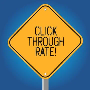 Handwriting text Click Through Rate. Concept meaning proportion of visitors who 스톡 일러스트