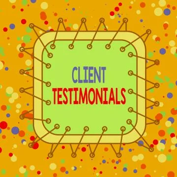 Handwriting text Client Testimonials. Concept meaning Written recommendation 스톡 일러스트