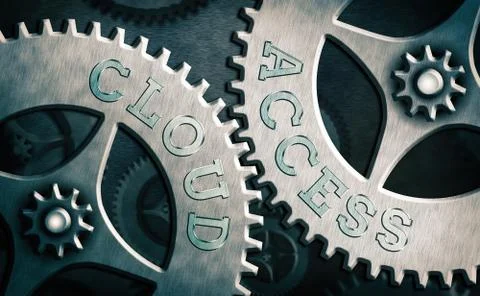 Handwriting text Cloud Access. Concept meaning Software tool between the Stock Illustration