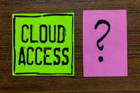 Handwriting text Cloud Access. Concept meaning Software tool between the 库存照片