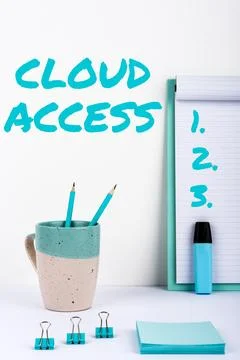 Handwriting text Cloud Access. Internet Concept Software tool between the 写真素材