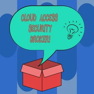 Handwriting text Cloud Access Security Broker. Concept meaning Safety business Stock Illustration