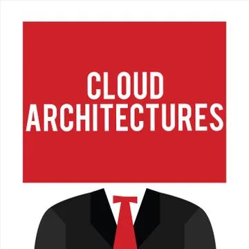 Handwriting text Cloud Architectures. Concept meaning Various Engineered Data Stockillustratie