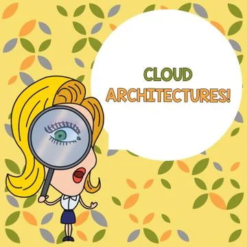 Handwriting text Cloud Architectures. Concept meaning Various Engineered Stockillustratie