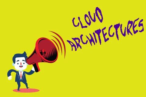 Handwriting text Cloud Architectures. Concept meaning Various Engineered 스톡 일러스트