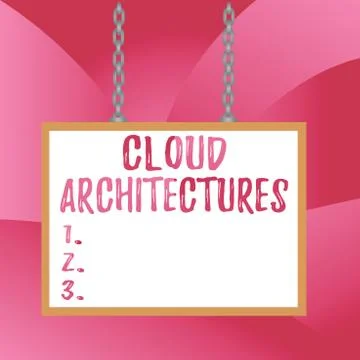 Handwriting text Cloud Architectures. Concept meaning Various Engineered Illustrazione stock