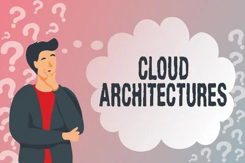 Handwriting text Cloud Architectures. Concept meaning Various Engineered 스톡 일러스트