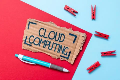 Handwriting text Cloud Computing. Business showcase use a network of remote Stock Photos