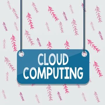 Handwriting text Cloud Computing. Concept meaning use a network of remote Illustrazione stock