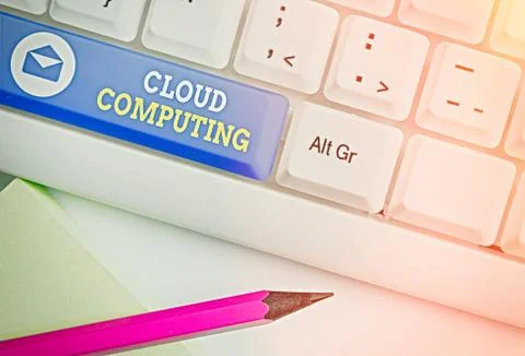 Handwriting text Cloud Computing. Concept meaning use a network of remote Stock Photos