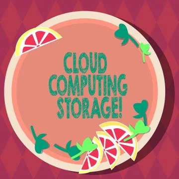 Handwriting text Cloud Computing Storage. Concept meaning digital data is stored Stock Illustration