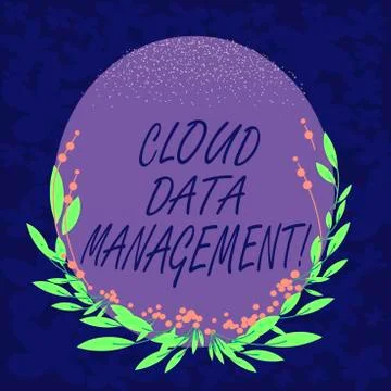 Handwriting text Cloud Data Management. Concept meaning A technique to Stock Illustration