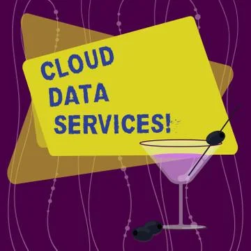 Handwriting text Cloud Data Services. Concept meaning enables data access on 스톡 일러스트