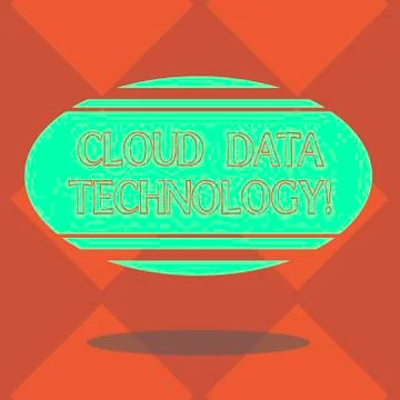 Handwriting text Cloud Data Technology. Concept meaning Save and access data and 스톡 일러스트