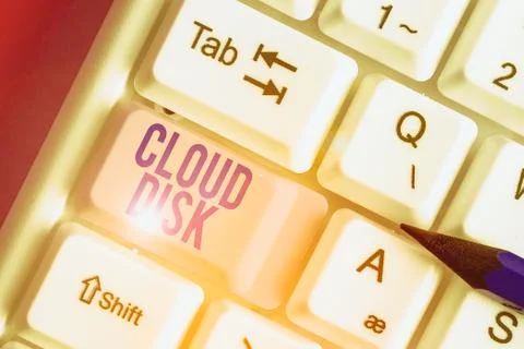 Handwriting text Cloud Disk. Concept meaning web base service that provides Stock Photos