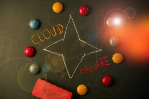 Handwriting text Cloud Malware. Concept meaning malicious software file or 写真素材