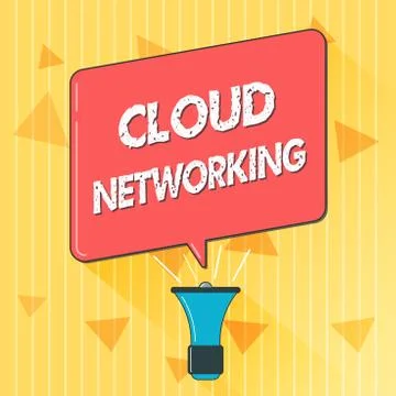 Handwriting text Cloud Networking. Concept meaning is term describing access of Stock Illustration