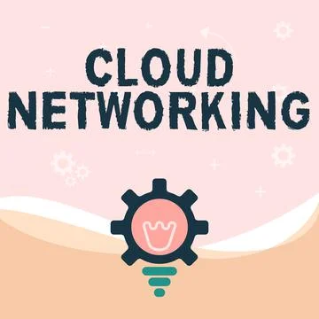 Handwriting text Cloud Networking. Conceptual photo is term describing access of イラスト素材