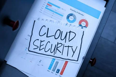 Handwriting text Cloud Security. Business overview protection of data stored Stock Photos