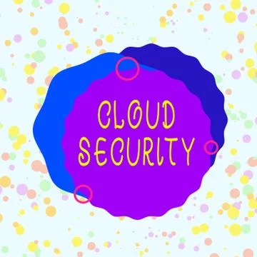 Handwriting text Cloud Security. Concept meaning protection of data stored 스톡 일러스트