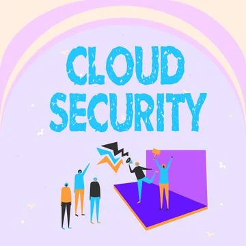 Handwriting text Cloud Security. Internet Concept Protect the stored information Stock Illustration