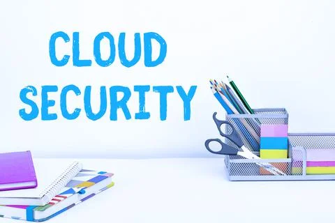 Handwriting text Cloud Security. Word Written on Protect the stored information Stock Photos