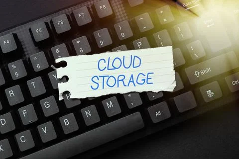 Handwriting text Cloud Storage. Conceptual photo computing connect devices to Stock Photos