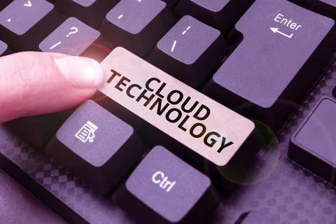 Handwriting text Cloud Technology. Conceptual photo storing and accessing data Stockfoto's
