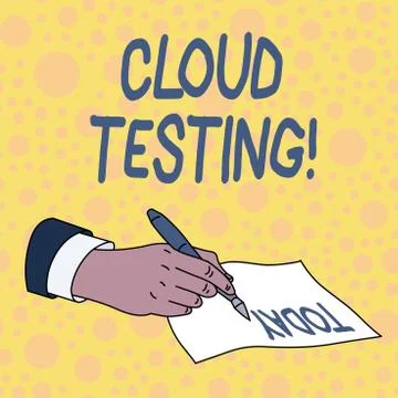 Handwriting text Cloud Testing. Concept meaning is the assessment of a Web 스톡 일러스트