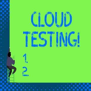 Handwriting text Cloud Testing. Concept meaning is the assessment of a Web 스톡 일러스트
