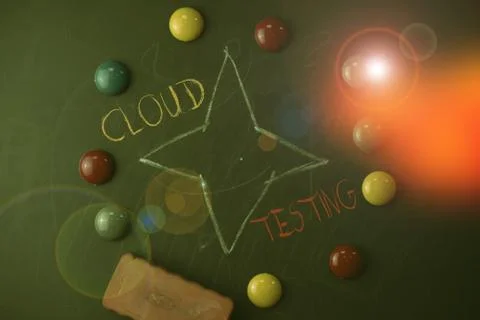 Handwriting text Cloud Testing. Concept meaning is the assessment of a Web Stock Photos