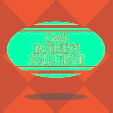 Handwriting text Cms Business Solution. Concept meaning software application use 스톡 일러스트