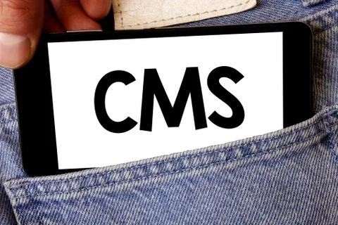 Handwriting text Cms. Concept meaning Content Management System supports modi Foto stock