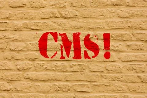 Handwriting text Cms. Concept meaning Content Management System supports Foto stock