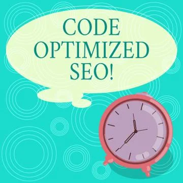 Handwriting text Code Optimized Seo. Concept meaning process of affecting Illustrazione stock