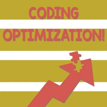 Handwriting text Coding Optimization. Concept meaning method of code イラスト素材