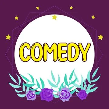 Handwriting text Comedy. Word for Funny program Humorous Amusing medium of Stock Illustration