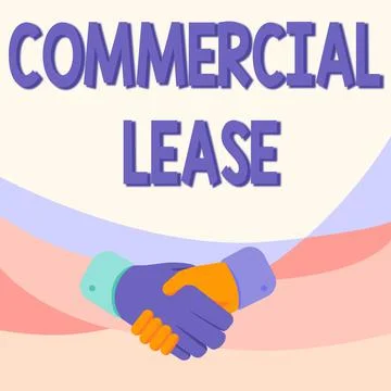 Handwriting text Commercial Lease. Word for contract between a landlord and a Ilustración de archivo