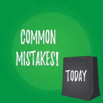 Handwriting text Common Mistakes. Concept meaning lot of showing do same action Stock Illustration
