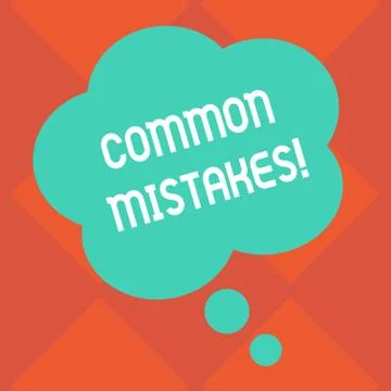 Handwriting text Common Mistakes. Concept meaning lot of showing do same action Stock Illustration