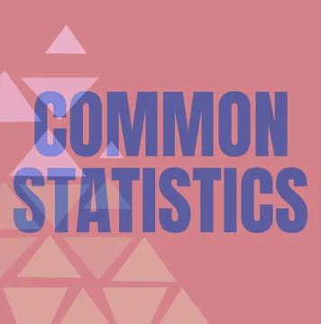 Handwriting text Common Statistics. Business concept deals with collection Stock Illustration
